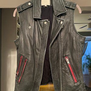 IRO Franca Vest 100% Lamb Leather; Lining 100% Rayon